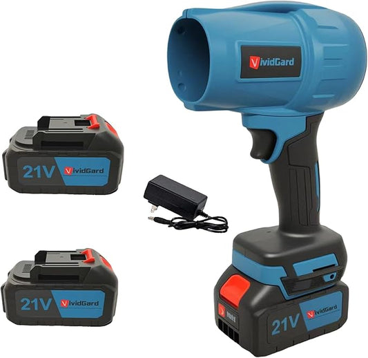 Electric Cordless Leaf Blower 800g Thrust Handheld Leaf Blower 2 X 4.0Ah Batteries and Charger Included, Lightweight Leaf Blowers for Patio Cleaning, Lawn Care, Blowing Leaves and Dust