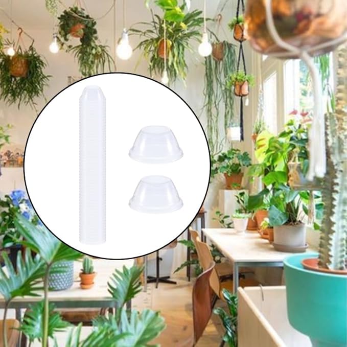 50 Pcs Grow Domes, 4.7 cm (1.85 inch) Outer Diameter, Replacement Humidity Domes for Plant Starters, Hydroponic Cups, Seed Starting Kits, Greenhouse, Growing Baskets, and Hydroponic Systems - Transpar