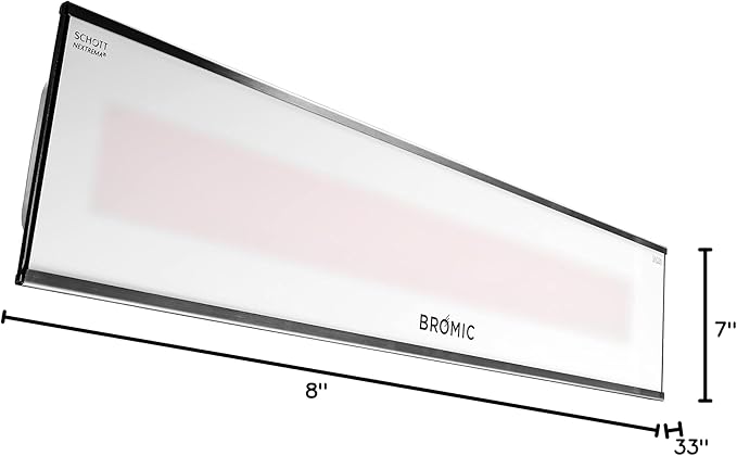 Bromic Platinum Smart Heat 2300W Electric Patio Heater - Radiant Infrared, 208V, White Finish - BH0320020