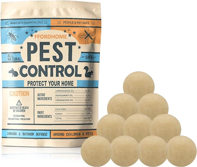 Pest Control Pouches, Rodent Repellent, Mouse Repellents, Peppermint Oil Mice Repellent, Rat Deterrent, Repel Rodents(10Pack)…