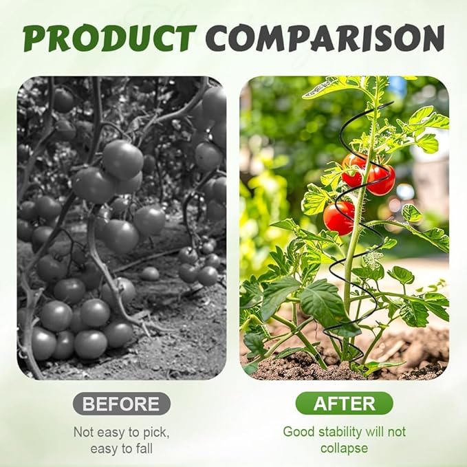 Tomato Twist Stake, Tomato Twist, Twisted Tomato Stakes, Spiral Tomato Stakes, Climbing Plant Stake Tower Plant Supports (6PCS)