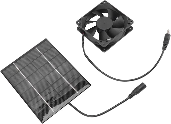 Solar Panel Fan Kit, Mini Solar Powered Exhaust Fan, Heat Dissipation Tool for Greenhouse, Chicken Coops, Sheds, and Windows