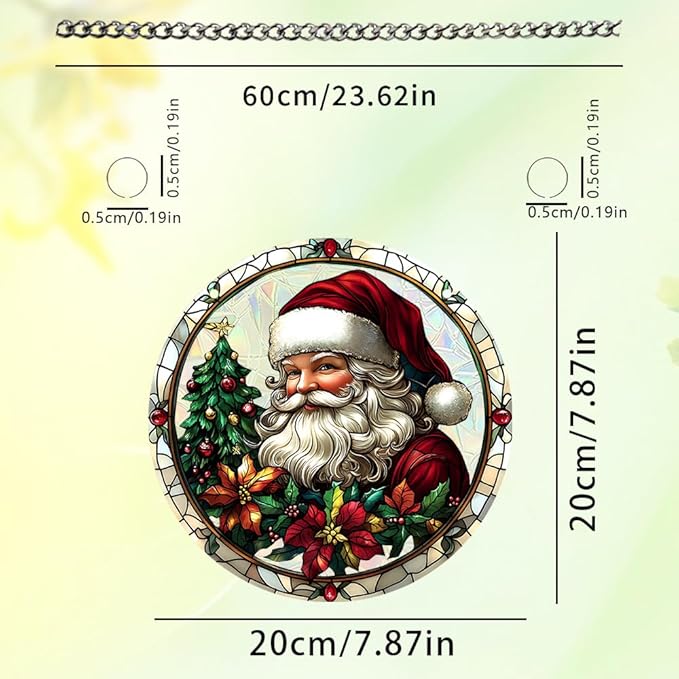 Xmas Suncatcher Window Hanging - Christmas Snowman Suncatcher for Door Terrace Garden Home Decor， Winter Rainbow Maker Birthday Gifts for Lovers Women Men Dad Mom