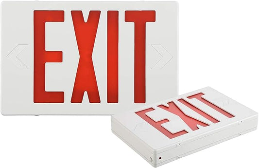 SPECTSUN White Exit Light, LED Exit Lamp, Red Letter (2 PACK-2)