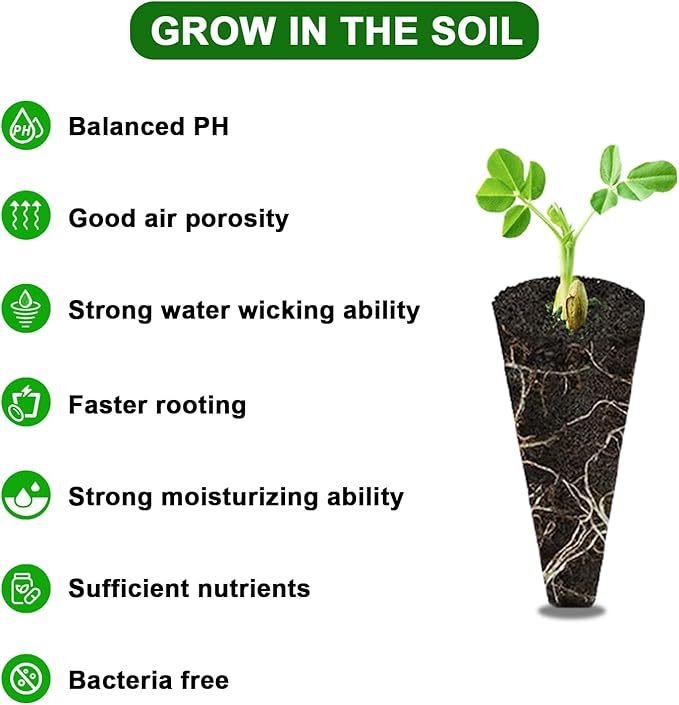 Hydroponic Grow Sponges 32 Pcs Seed Pods Replacement Root Growth Sponges Seedling Starter Sponges Kit Compatible with AeroGarden