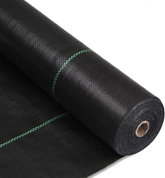 6PCS 3ftx100ft Weed Barrier Landscape Fabric Heavy Duty, Weed Gardening Ground Cover Mat, Weed Control Garden Cloth, Woven Geotextile Fabric for Underlayment, Commercial Driveway Fabric, Black