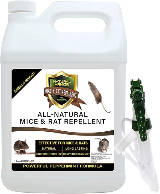 Mice & Rat Repellent. Peppermint Repellent for Mice/Mouse, Rats & Rodents. Natural Spray for Indoor & Outdoor Use. 128 OZ Gallon Trigger Sprayer Ready to Use