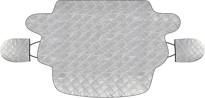 Gintenco Car Windshield Snow Cover, Frost Ice Windscreen Covers with Magnetic Edges, 4 Layers Thickness Snow Protector Covers with Side Mirrors Cover Easy to Use for Car SUV CRV Trucks (Small)