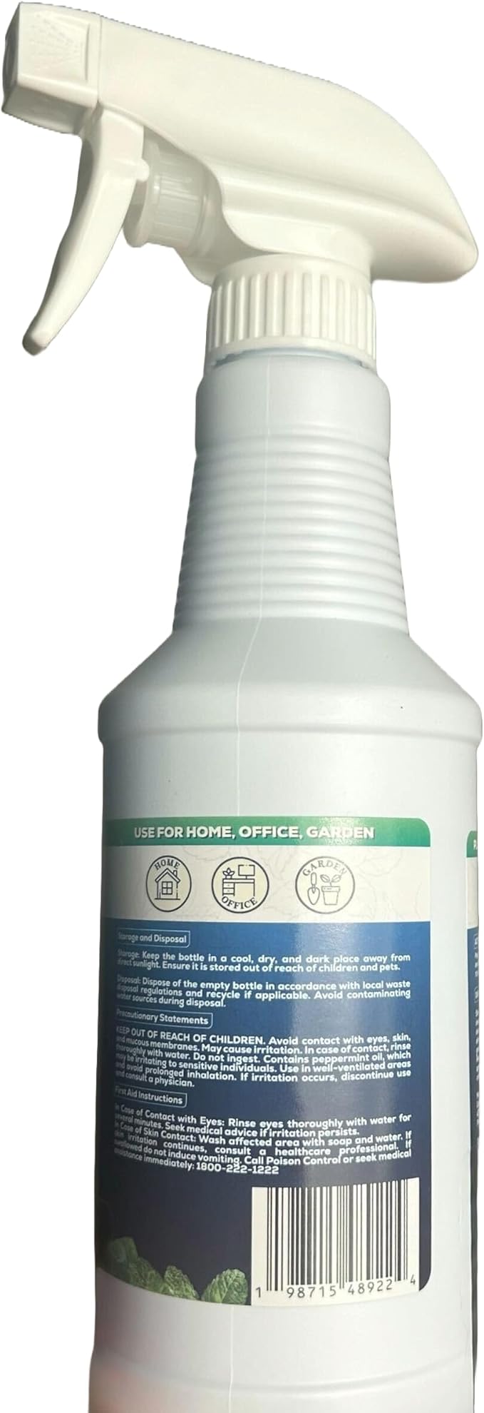 All Natural Peppermint Oil Insect & Pest Control Spray Repels Mice, Spiders, Ants, for Home, Indoor, Outdoor, Garden Maximum Strength Smart Grower Ready to Use 16 FL OZ