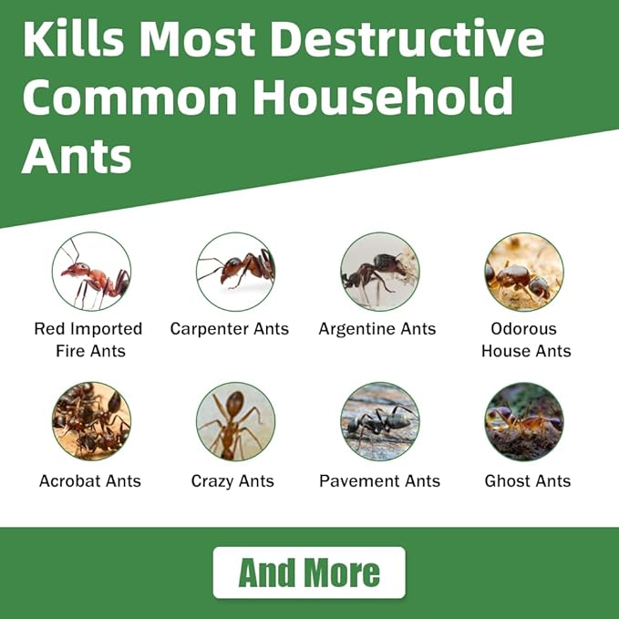 32 PCS Ant Killer Gel Bait Stations, Extra Strengthen Ant Bait Traps, Long-Lasting Effective Pest Gel for Carpenter Ants and Other Common Household Ants, No Mess Easy Use, Safe for Pets and Kids