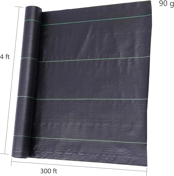 Weed Barrier Fabric Planting Cover - 4 x 300 FT Heavy Duty Landscape Fabric Ground Cover Block for Outdoor Planting
