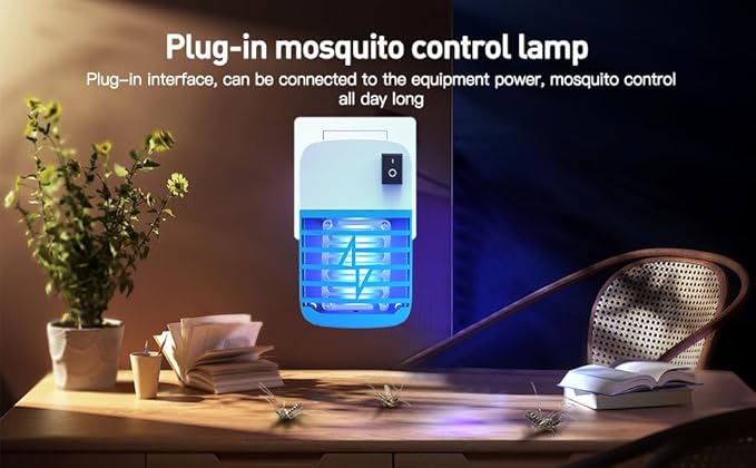 Bug Zapper Indoor, Fly Trap for Indoors, Electronic Mosquitoes Killer Mosquito Zapper with Blue Lights for Living Room, Home, Kitchen, Bedroom, Baby Room, Office(6 Packs)