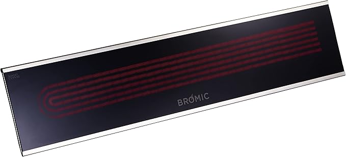 Bromic Platinum Smart Heat Marine 2300W Electric Patio Heater - Radiant Infrared, 220V-240V, Black Finish - BH0320015