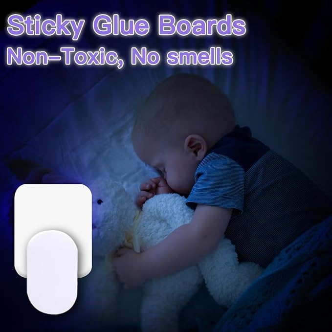 40 Pcs Sticky Refill Glue Cards, Replacement Glue Boards, Compatible with Safer Home SH502, Dynatrap DT3005W-DS3, DT23005-06, Targets Moth, Fly, Mosquito, Gnat and More, Extremely Sticky, Value Pack