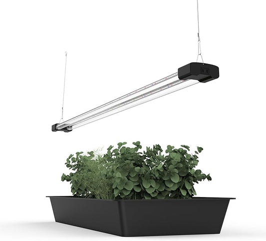 4FT LED Succulent Terrarium Plant Grow Light Linkable Full Spectrum Daylight with Enhanced 660nm Red and 450nm Blue LightTech Indoor Lighting Fixture (4 FT)