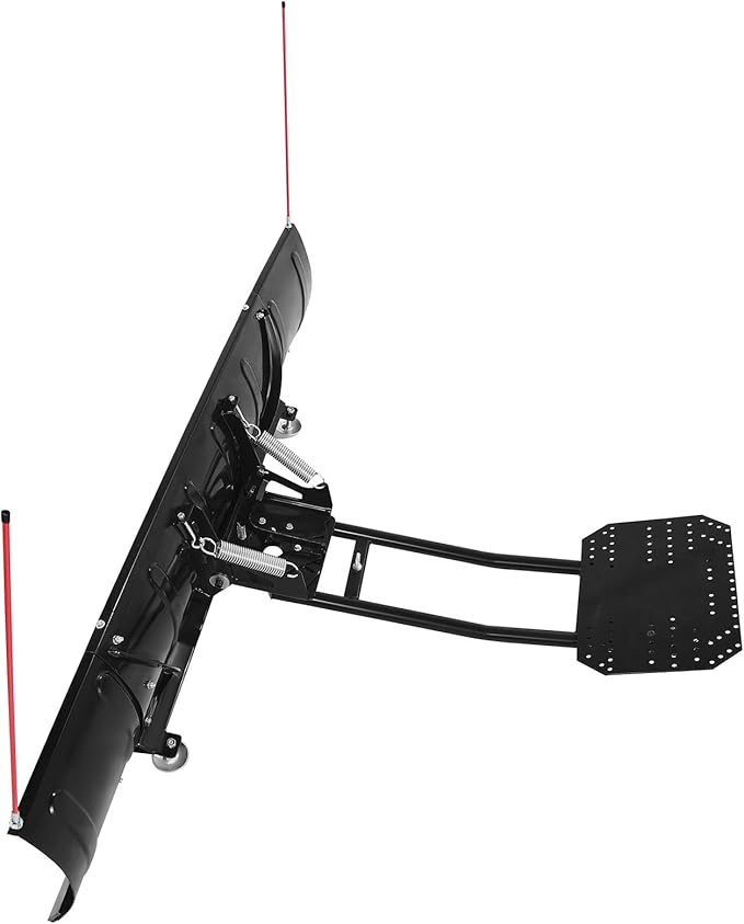 VEVOR Snow Plow Blade, 43 in/72 in Width Adjustable Snow Plow Kit, Easy to Detach, Universal Mount Plowing Attachment with Rubber Flaps, Heavy Duty Steel Blade, Compatible with Most UTV & ATV