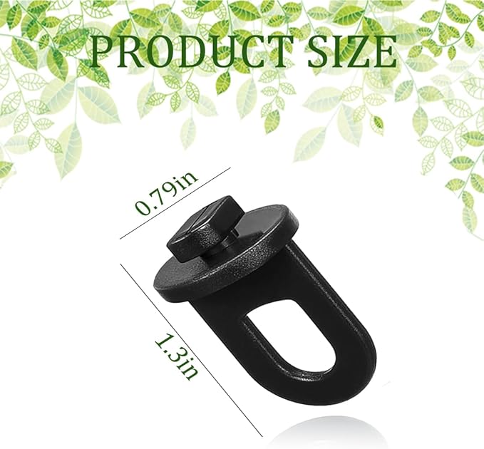 ELANE 30 Pcs Greenhouse Hooks and Twist Clips, Plastic Fixing Clips for Outdoor Garden Hanging Plants. (Black)