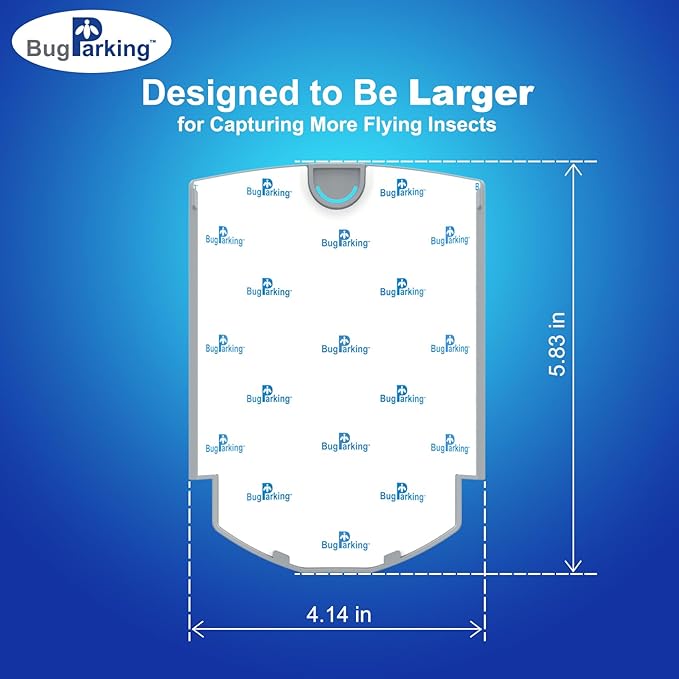 Flying Insect Trap for Indoors: Light Trap Captures Fruit Flies, Gnats, and Houseflies, Silent Bug Catcher with UV Light for Indoor-Plants, Kitchen, BUG PARKING 2 Plug-in Devices + 6 Cartridge Refills