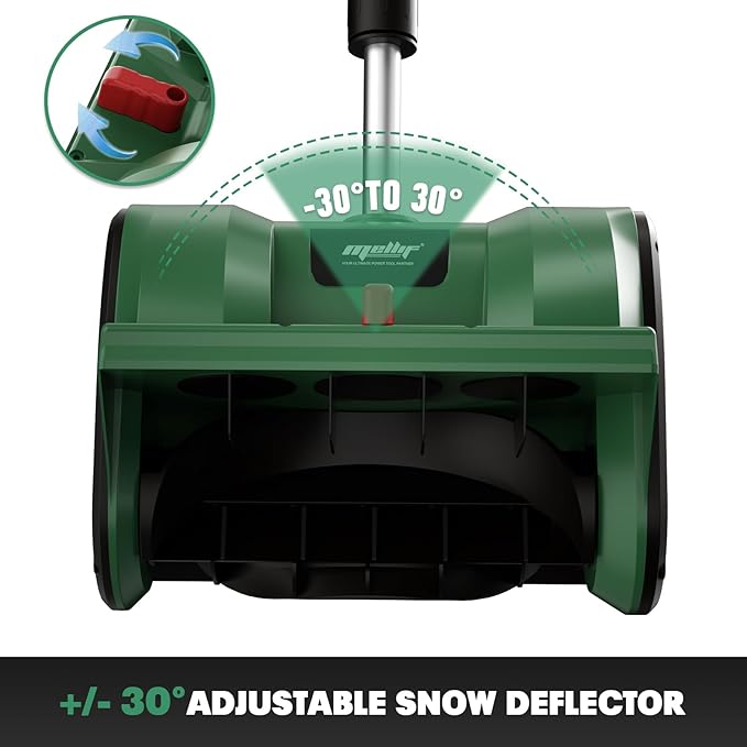 Cordless Snow Shovel Compatible with Makita 18V Battery, 12” Brushless Snow Blower Electric Snow Thrower, Adjustable Front Handle & Deflector (w/Mellif 4.0 Ah Battery & 4.0 Quick Charger)