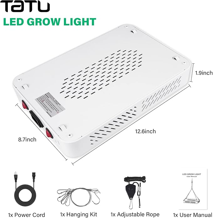 1000w LED Grow Light for Indoor Plants, Full Spectrum Plant Light Growing Lamp for Hydroponic Indoor Plant Veg and Flower for Grow Tent (Actual Power 100W=1000W HPS)