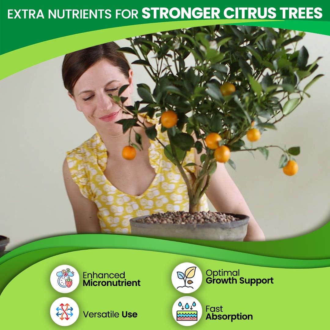 Citrus Tree Fertilizer - Orange, Lemon, Lime, Mango, Avocado - Citrus Fertilizer for Tropical Fruit Trees to Grow More Fruit - Garden-Growing Miracle Nutrients - 1 Qt / 32 fl oz / 946 mL