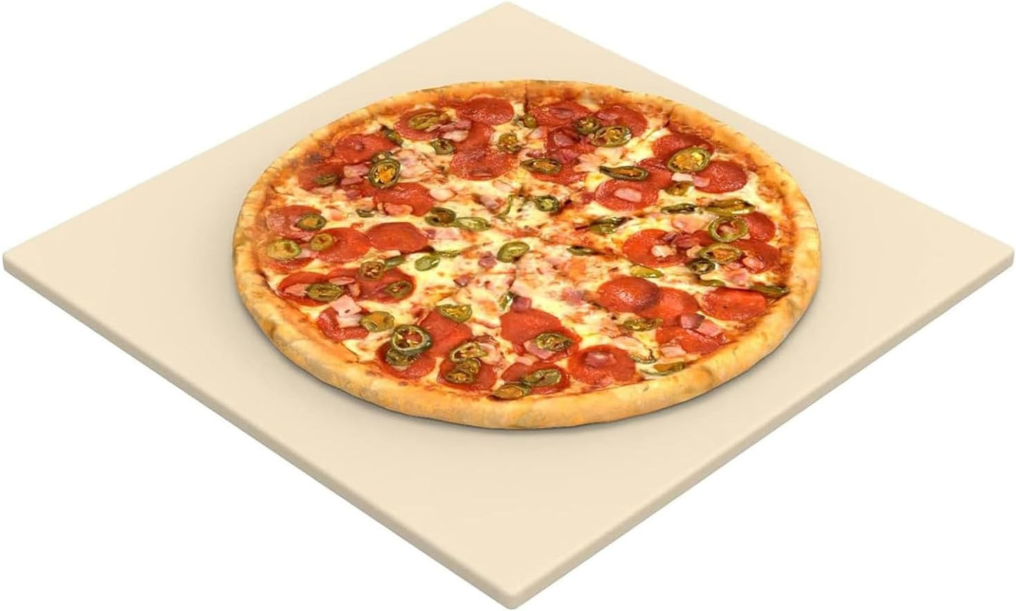 13.2" Square Pizza Stone for Ooni Karu 12 Pizza Oven, High-Quality Ceramic Grill Plate Accessories Pizza Baking Stone for Oven/Grill, Thermal Shock Resistance, Ideal for Bread and Cookie