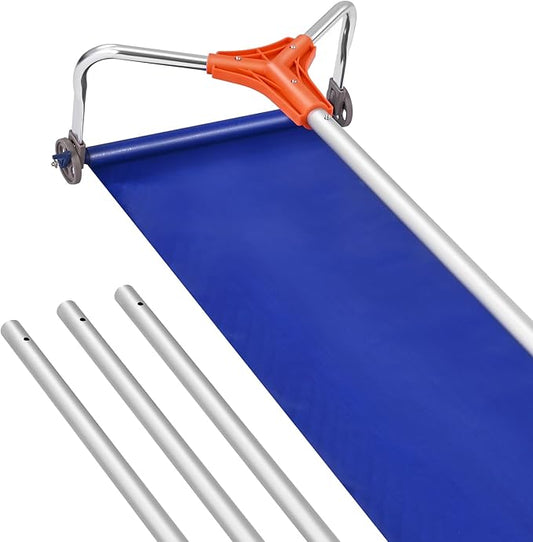 VEVOR Snow Roof Rake, 17 in Aluminum Blade, 4.1-17.2 ft Adjustable Roof Snow Scraper with Wheels & Slide, Lightweight Snows Removal Tool for House Rooftop Leaves Debris Clearing