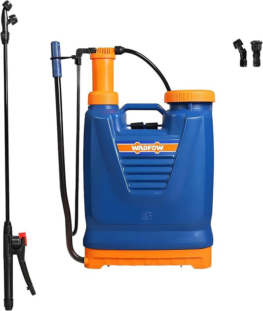 WKS1516 4.2 Gallon Backpack Sprayer with Manual Pump, 3 Optional Nozzles, Padded Shoulder Strap, for Pests & Weeds, Watering, and Spraying Plants