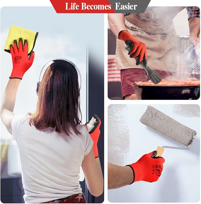 90 Pair Gardening Gloves for Men Women, Breathable Rubber Coated Garden Gloves Working Gloves for Gardening, Construction