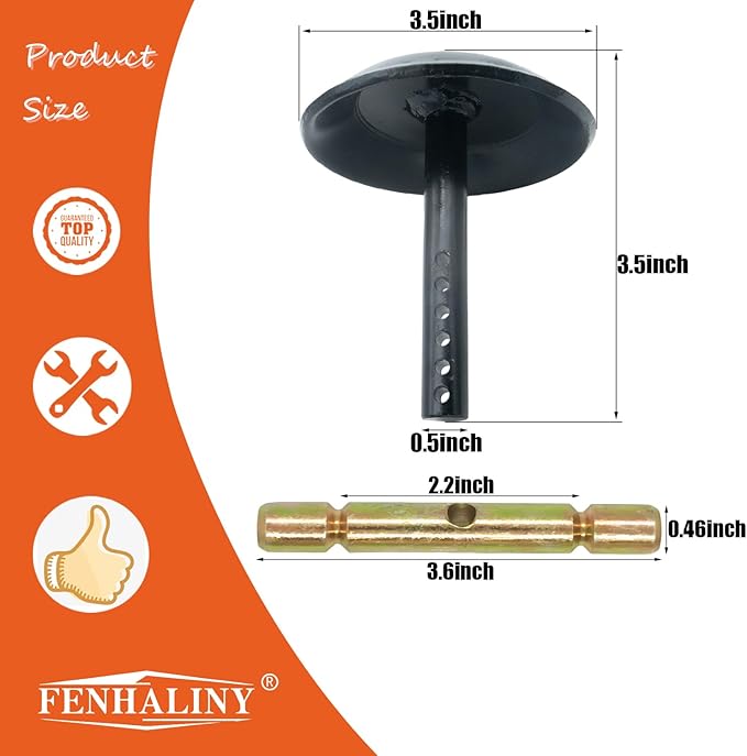 Snow Plow Skid Shoes Kit for Heavy Duty Quick Release Skid Shoes 2205063 and Snow Plow Shear Pin 2205071, 2208864 Compatible with Pol-RIS ATV 2015-2019 (Two Piece)