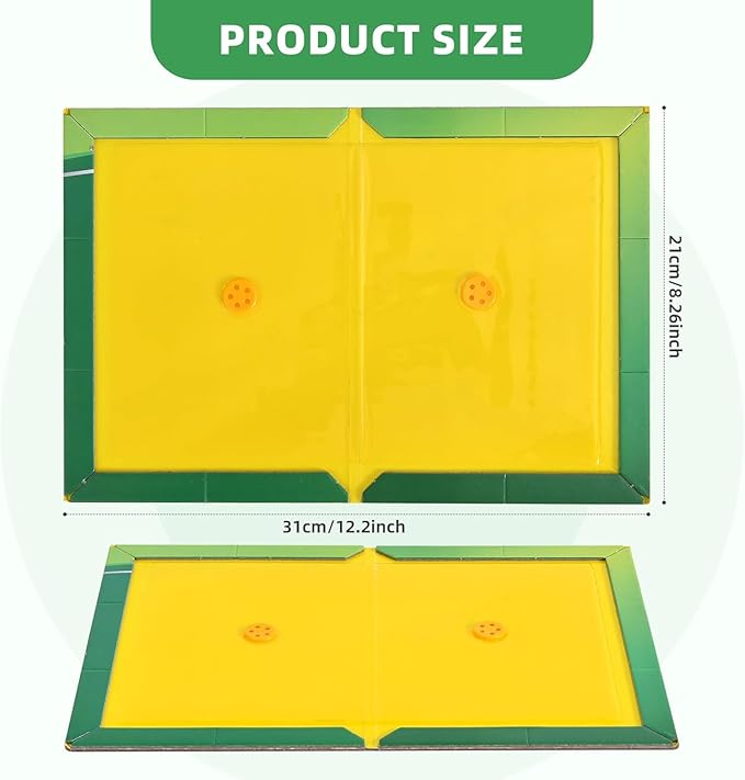 Jazb Mouse Traps Indoor for Home - 12 Pack Sticky Mouse Traps, Glue Traps for Mice Boards for Indoor, Outdoor, Kitchen and Garden