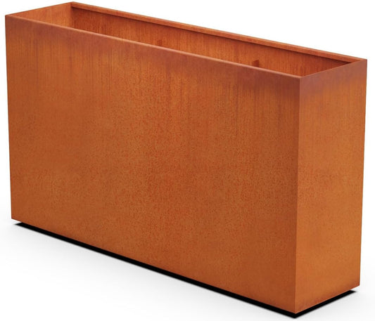 Large Rectangular Planters for Outdoor Plants – 72x18x42 Inch Corten Steel Planter, Extra Large Outdoor Planter Box for Patio Privacy Screen & Garden Divider, Fully Assembled