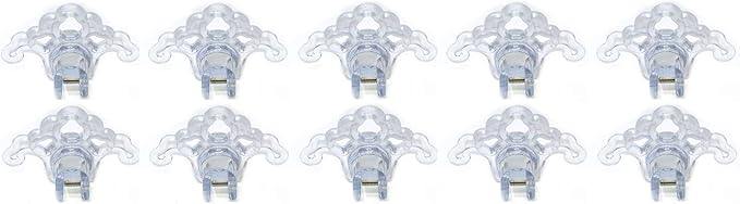 Plastic Roof Ice Guard Snow Guard Snow Stops for Standing Seam Metal Roofing - Multi-Color/Multi-Pack Listing (10, Clear)