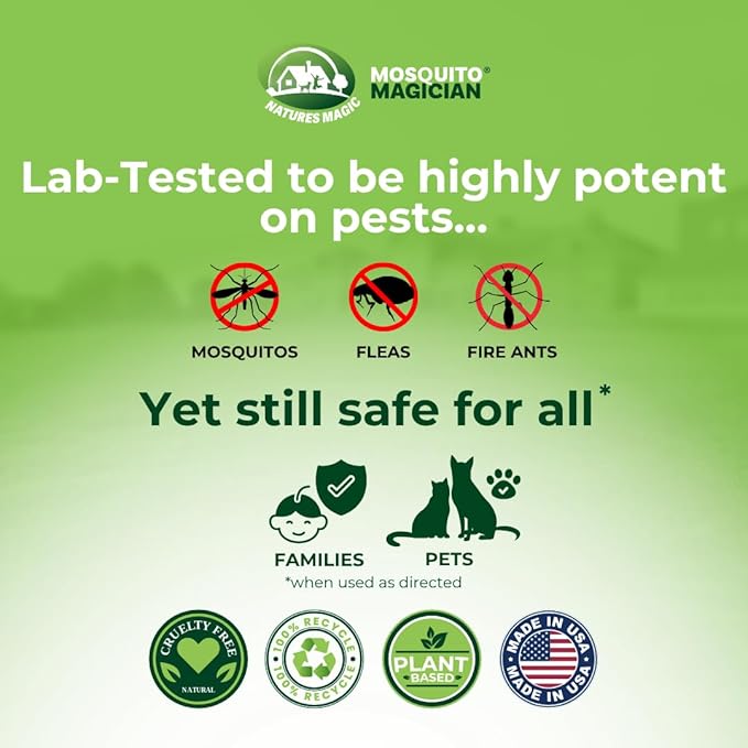 Mosquito Magician Indoor Pest Spray – Design for Indoor Use to Neutralize Spiders, Roaches, Ants & Flies with Plant-Sourced Essential Oils, Efficient Ready to Use Home Pest Spray – Lemongrass, 32 OZ