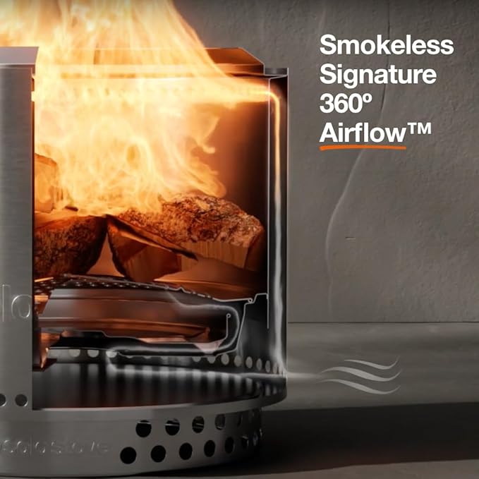 Solo Stove Yukon 27 Inch Smokeless Fire Pit with Removable Ash Pan - Wood Burning Portable Stainless Steel Outdoor Fireplace, Stainless Steel, Ideal for 6 or More People, 38 lbs