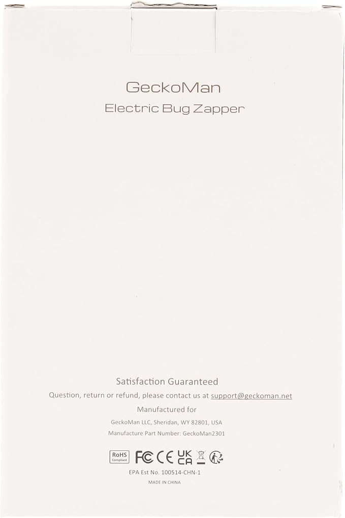 GeckoMan Hybrid Spectrum, Waterproof Switch Bug Zapper Outdoor Bug Zapper Indoor Mosquito Repellent Outdoor Patio Mosquito Zapper Electric Fly Zapper Fruit Fly Trap for Indoors Killer