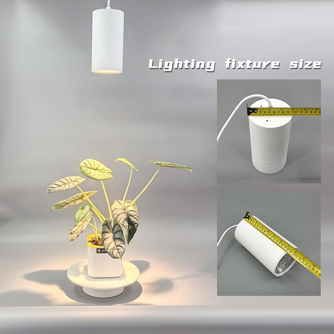 Hanging Plant Grow Light Full Spectrum Warm White Color with Timer Ceiling Decorative Grow Lamp for Indoor Plants