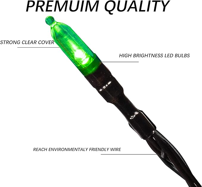 Dazzle Bright 200 LED Christmas Mini String Lights, 65FT Connectable Waterproof 8 Modes Fairy Lights for Indoor Outdoor Patio Garden Holiday Party Decorations (Multi-Colored)