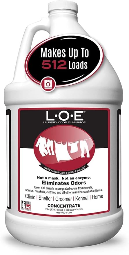 Odorcide Laundry Odor Eliminator Concentrate – Pet Odor Eliminator for Strong Odor – Pet Smell & Urine Odor Eliminator for Clothes – Laundry Odor Neutralizer w/ Safe, Non-Enzymatic Formula (128 oz)