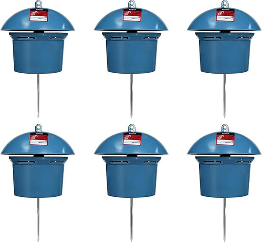 6 Pack Snake Repellent Container Refillable Snake Bait Container for Outdoor, Weather-Resistant Design for Lawn, Garden, Yard - No Bait Included