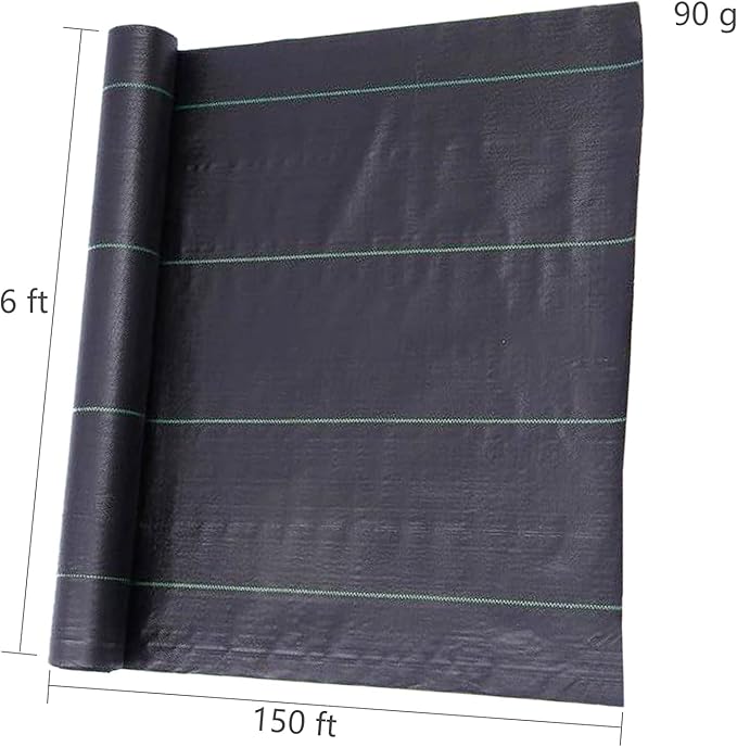 Weed Barrier Fabric Planting Cover - 6 x 150 FT Heavy Duty Landscape Fabric Ground Cover Block for Outdoor Planting