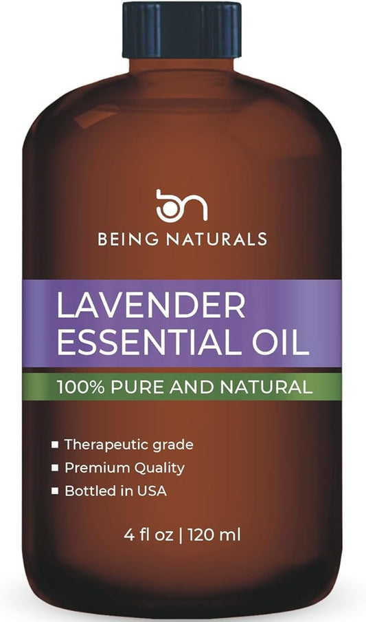 Lavender Essential Oil - Huge 4 FL OZ - 100% Pure & Natural – Premium Natural Oil with Glass Dropper Essential Oil