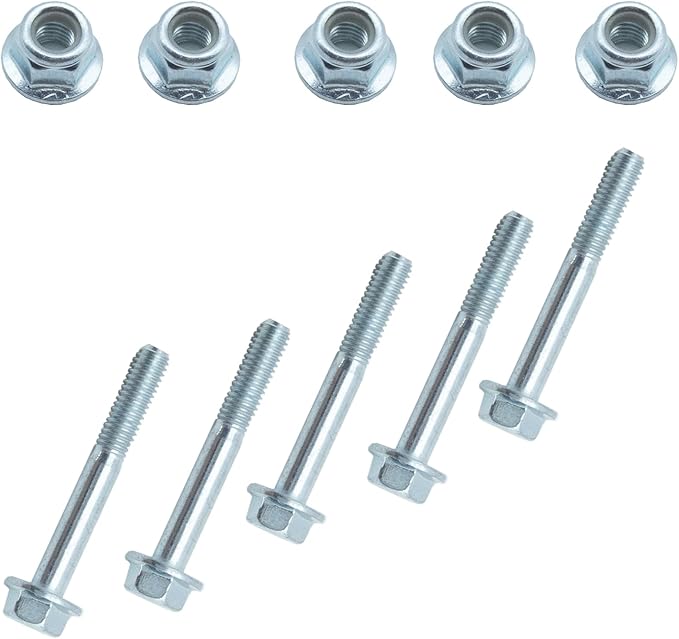 (5 Pack) 19M8321/14M7397 M6 x 45 Screw and Nut Kit - Compatible with John D-eere Replaces 19M8321A
