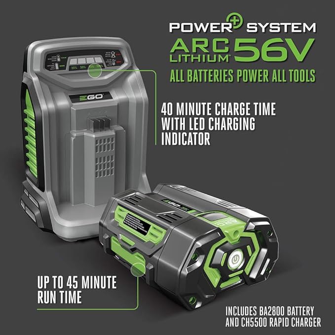 EGO POWER+ Electric Lawn Mower, Cordless, Includes 56V 5.0Ah Battery And Rapid Charger - LM2101