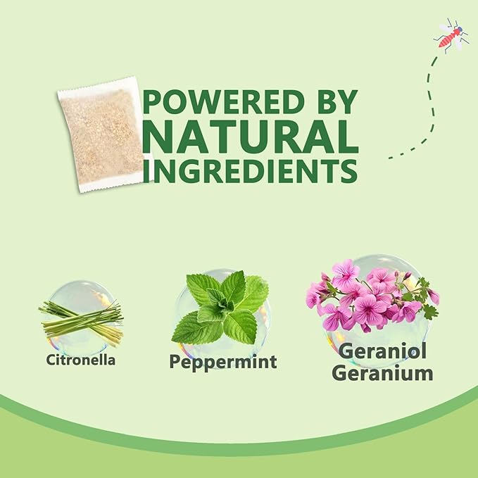 Mosquito Repellent Outdoor Patio Indoor Plant-Based Mosquito Deterrent Pouches 10 Pouches Long-Lasting Mosquito Control for Home Camping Hiking