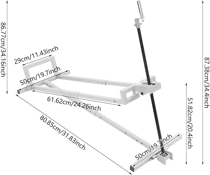 Lawn Mower Lift, 880Lbs Lawn Mower Lift Carbon Steel Lift Jack Freestanding Lawnmower Lift Tool Adjustable Lawnmower Lifts w/o Wheel for Garden Tractors All-Terrain Maintenance and Repair