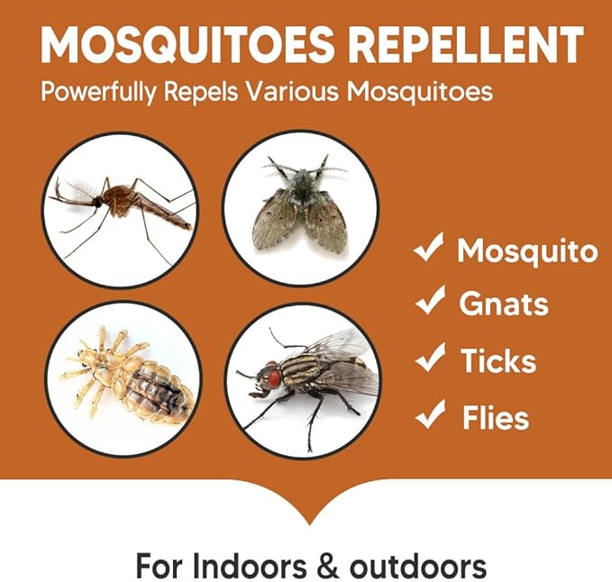 Mosquito Repellent Outdoor Patio, Mosquito Repellents Indoors, Natural Mosquito Repellent Balls, Mosquitoes Repellant for Yard/Camping, Mosquito Deterrent,120 ft² and 60-90 Days-12P