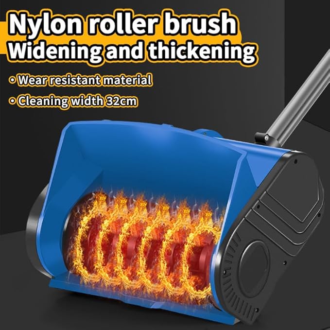 11-Inch Snow Shovel for Driveway,Electric Snow Blower Cordless, 13in Width & 9in Depth & 26ft Throwing Distance, 20V Battery Powered 4-Ah Battery & Quick Charger Snow Shovel for Women Men (Blue)