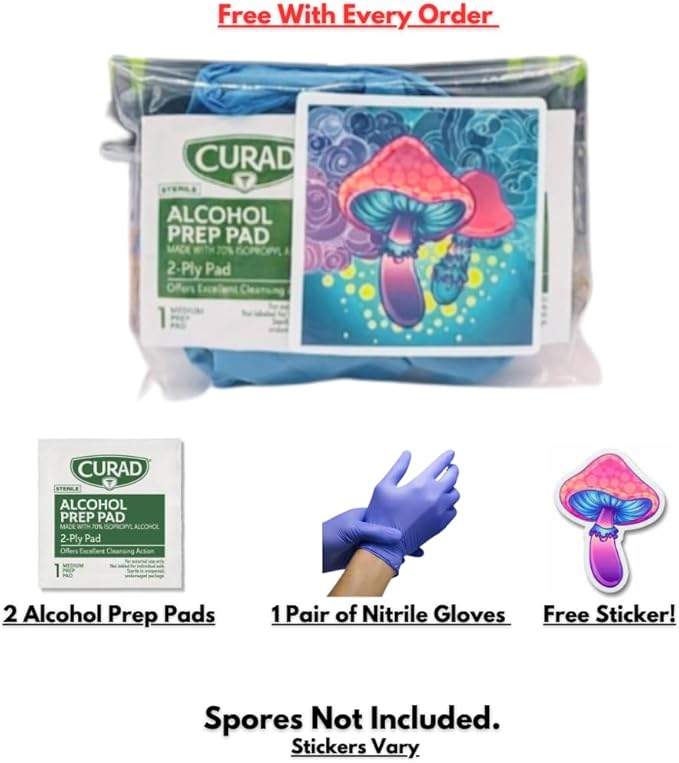 2- PACK All-in-One, Growing Kit in a bag, Mushroom Grow Bag with Sterilized Rye Grain and Dung Loving Substrate, Spores Not Included, So Easy It's Like Magic., Brown