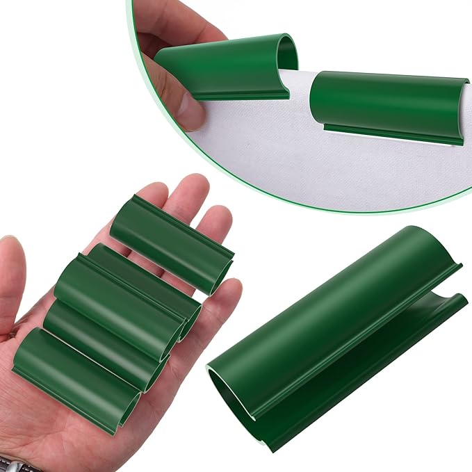 Jetec 128 Pieces Clamp for PVC Pipe Greenhouses, Row Covers, Shelters, Bird Protection, 2.4 Inches Long (Green,For 1/2 Inch PVC Pipe)